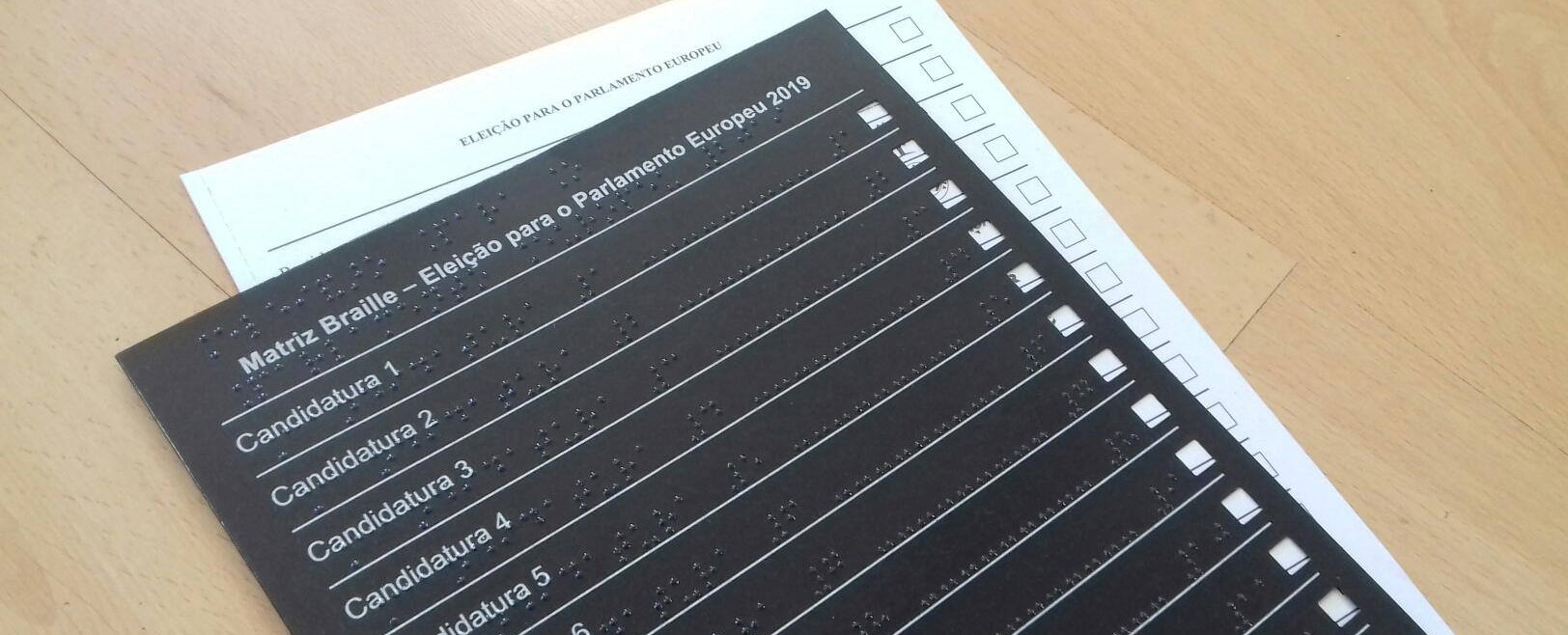 Matriz de voto em Braille