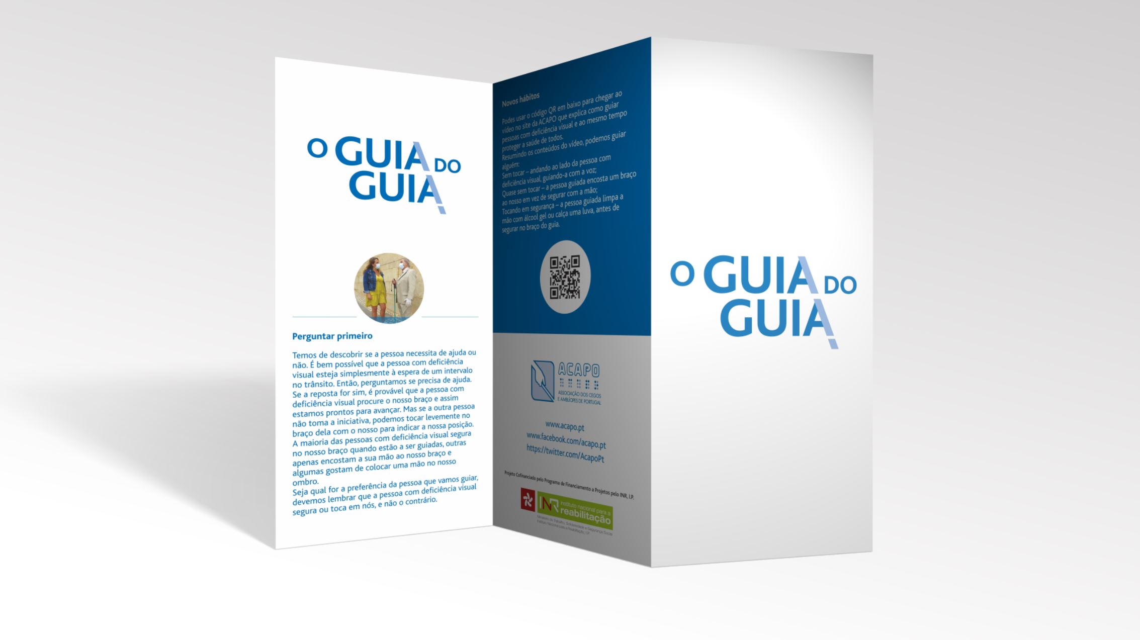 Imagem do tríptico elaborado no âmbito do projeto "Guia do Guia - como atuar em tempos de pandemia" 