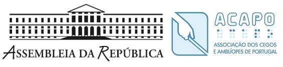 Logo da Assembleia da República e o Logo da ACAPO
