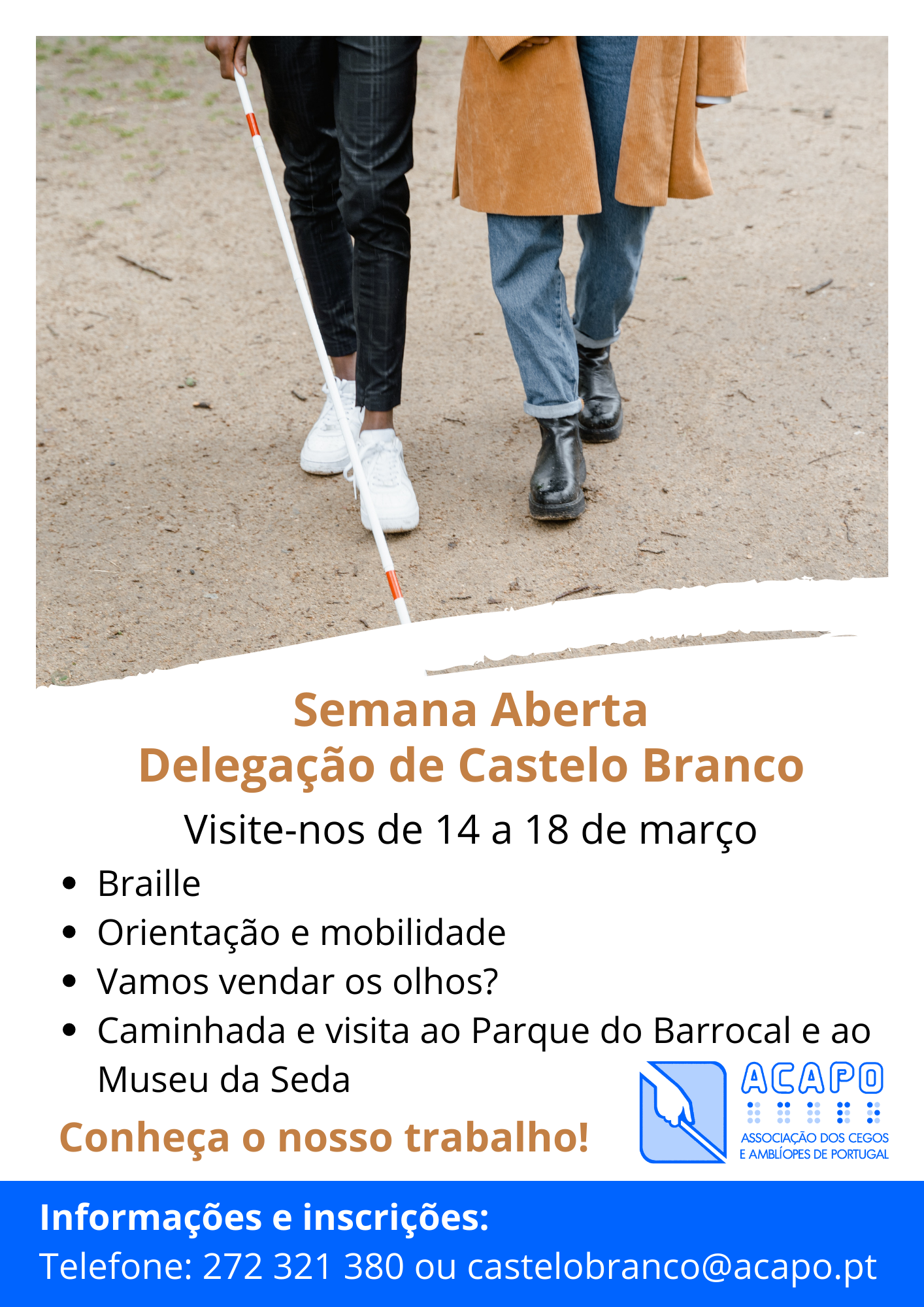 Cartaz alusivo à Semana Aberta da Delegação de Castelo Branco