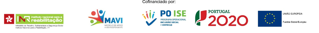 Logotipos dos financiadores: INR, MAVI; POISE, Portugal 2020 e Fundo Social Europeu 