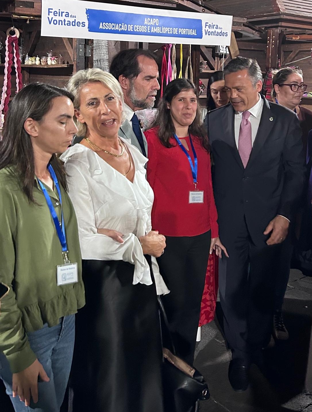 Ana Andrade, Coord. Operacional do Núcleo da Madeira, Ana Sousa, Secretária Regional da Inclusão, Miguel Albuquerque, Presidente do Governo Regional, Cristina Henriques, membro fundador do Núcleo da Madeira e Pedro Calado, Presidente da CM do Funchal.