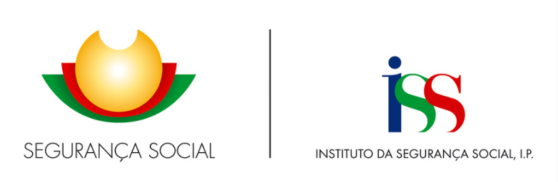 Da esquerda para a direita, logotipos da Segurança Social e do Instituto da Segurança Social, I.P.